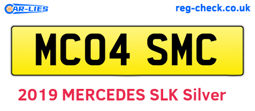 MC04SMC are the vehicle registration plates.