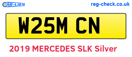W25MCN are the vehicle registration plates.