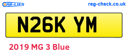 N26KYM are the vehicle registration plates.