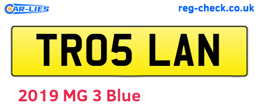 TR05LAN are the vehicle registration plates.