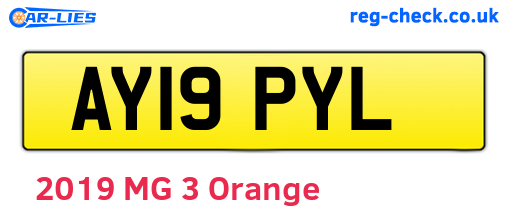 AY19PYL are the vehicle registration plates.