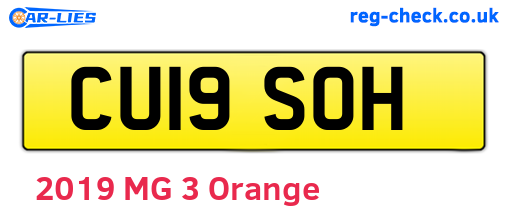 CU19SOH are the vehicle registration plates.