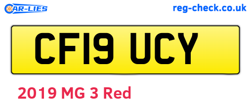 CF19UCY are the vehicle registration plates.