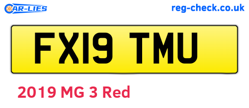 FX19TMU are the vehicle registration plates.