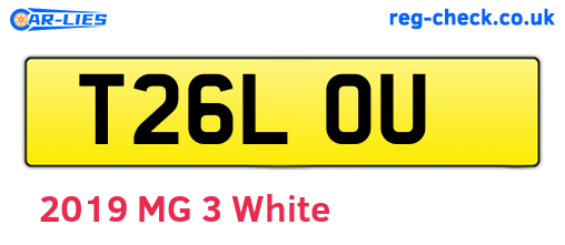 T26LOU are the vehicle registration plates.