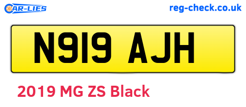 N919AJH are the vehicle registration plates.