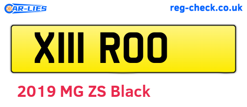 X111ROO are the vehicle registration plates.