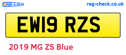 EW19RZS are the vehicle registration plates.