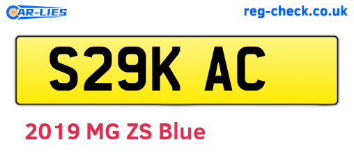 S29KAC are the vehicle registration plates.