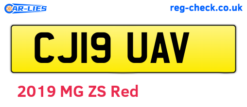CJ19UAV are the vehicle registration plates.
