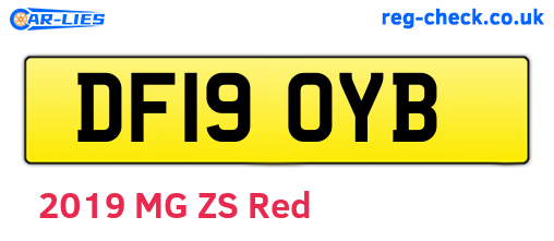 DF19OYB are the vehicle registration plates.