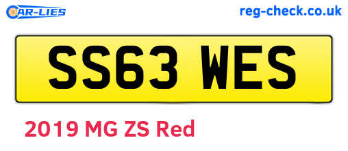 SS63WES are the vehicle registration plates.