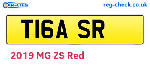 T16ASR are the vehicle registration plates.