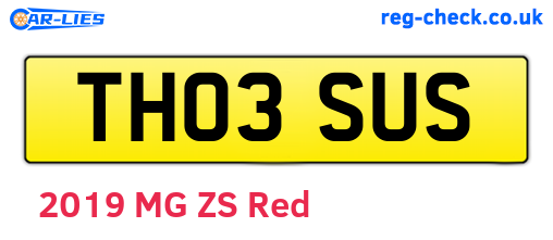 TH03SUS are the vehicle registration plates.