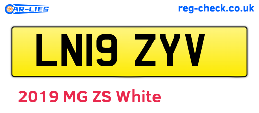 LN19ZYV are the vehicle registration plates.