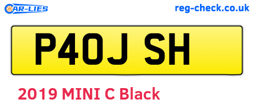 P40JSH are the vehicle registration plates.