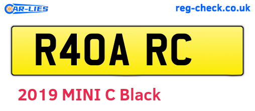 R40ARC are the vehicle registration plates.