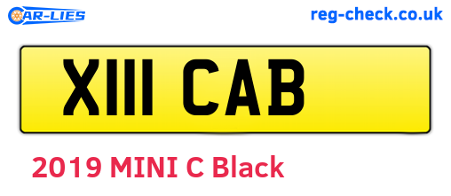 X111CAB are the vehicle registration plates.