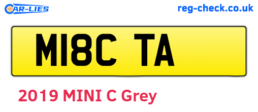 M18CTA are the vehicle registration plates.