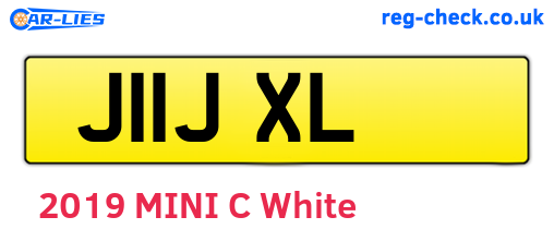 J11JXL are the vehicle registration plates.