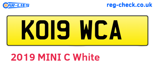 KO19WCA are the vehicle registration plates.