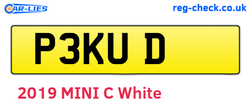 P3KUD are the vehicle registration plates.