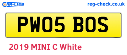 PW05BOS are the vehicle registration plates.