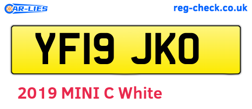 YF19JKO are the vehicle registration plates.