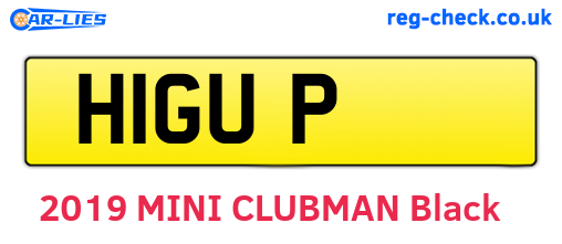H1GUP are the vehicle registration plates.