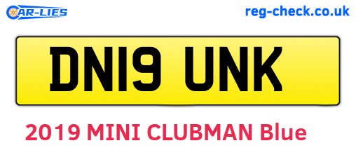 DN19UNK are the vehicle registration plates.