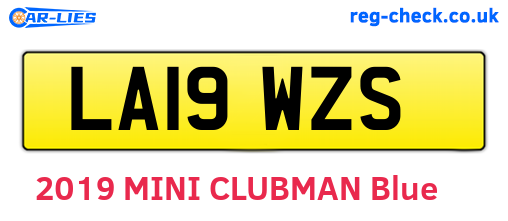 LA19WZS are the vehicle registration plates.