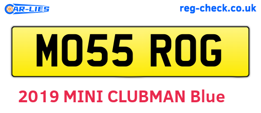MO55ROG are the vehicle registration plates.