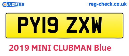 PY19ZXW are the vehicle registration plates.