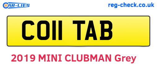 CO11TAB are the vehicle registration plates.