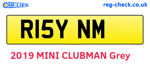 R15YNM are the vehicle registration plates.
