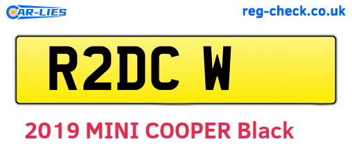 R2DCW are the vehicle registration plates.