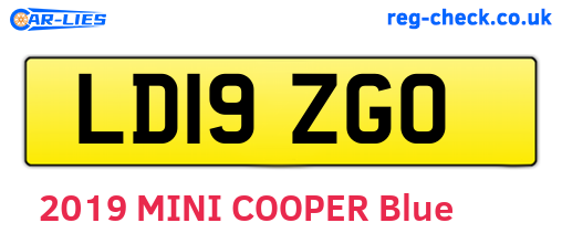 LD19ZGO are the vehicle registration plates.