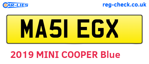 MA51EGX are the vehicle registration plates.