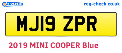 MJ19ZPR are the vehicle registration plates.