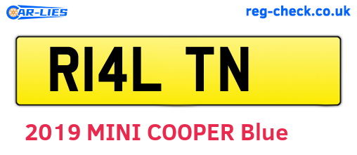 R14LTN are the vehicle registration plates.