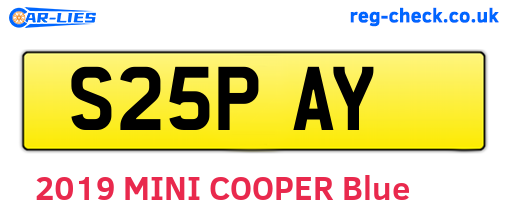 S25PAY are the vehicle registration plates.