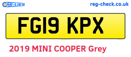 FG19KPX are the vehicle registration plates.