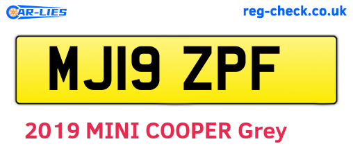 MJ19ZPF are the vehicle registration plates.