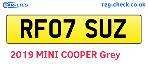 RF07SUZ are the vehicle registration plates.