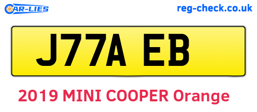 J77AEB are the vehicle registration plates.