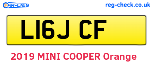 L16JCF are the vehicle registration plates.
