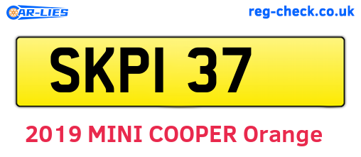 SKP137 are the vehicle registration plates.