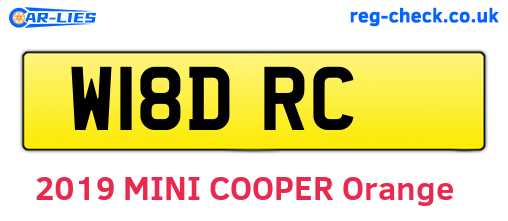 W18DRC are the vehicle registration plates.