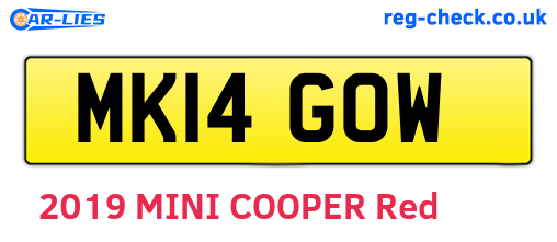 MK14GOW are the vehicle registration plates.