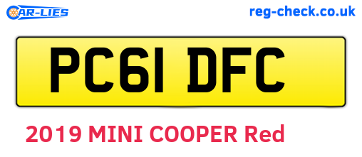 PC61DFC are the vehicle registration plates.